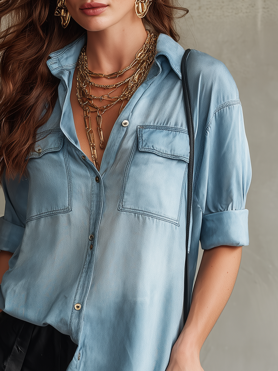 Casual And Stylish Denim Shirt