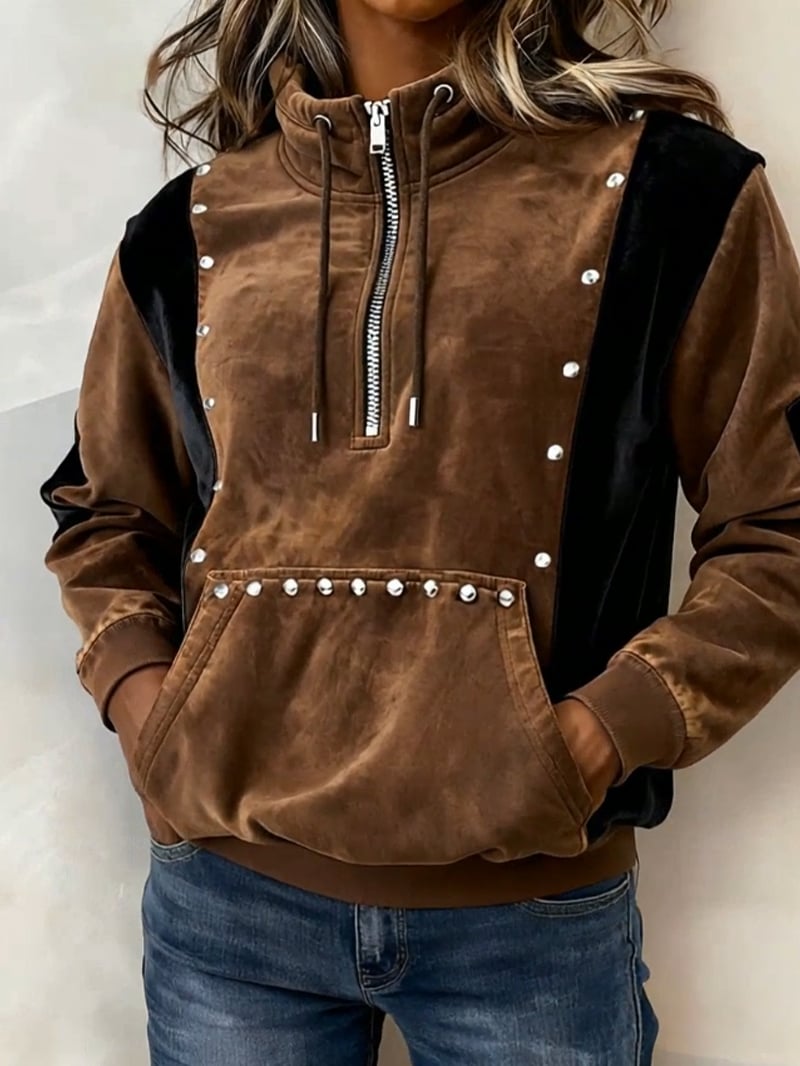 Women'S Casual Loose Solid Sweatshirt