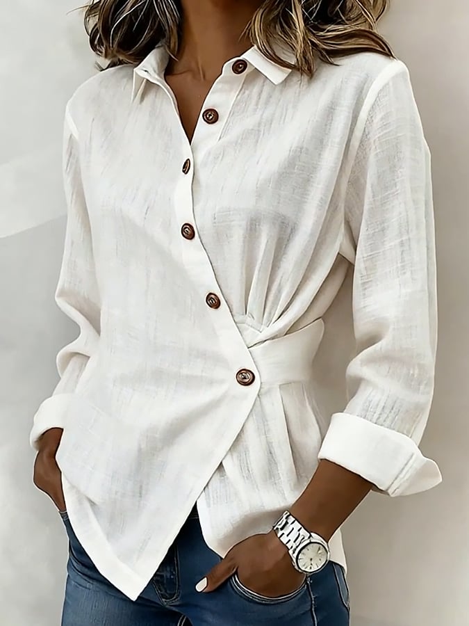 Women'S Casual Solid Short-Sleeved Top