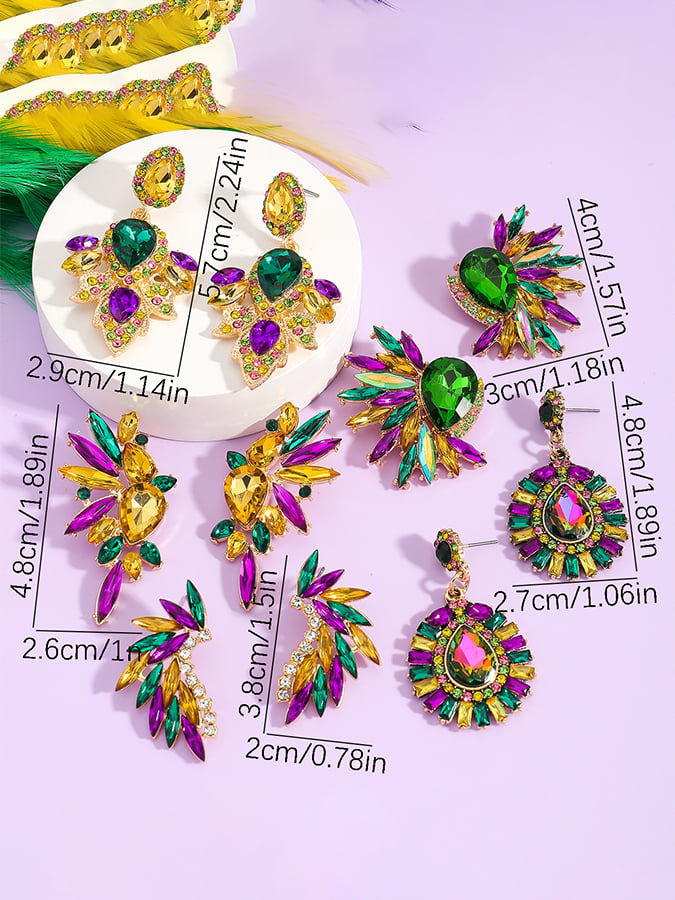 Carnival Geometric Flower Trendy Temperament Light Luxury Versatile Fashionable Earrings