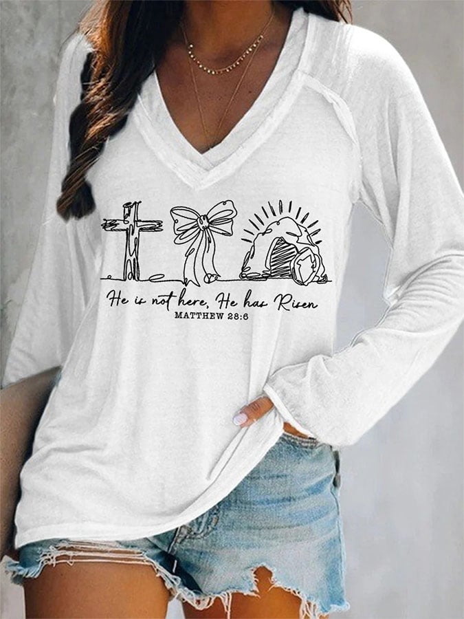 Women's Casual Printed Long Sleeve Top