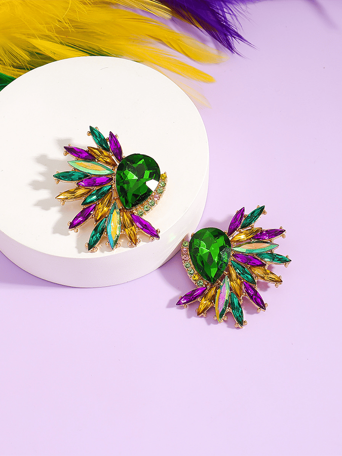 Carnival Geometric Flower Trendy Temperament Light Luxury Versatile Fashionable Earrings