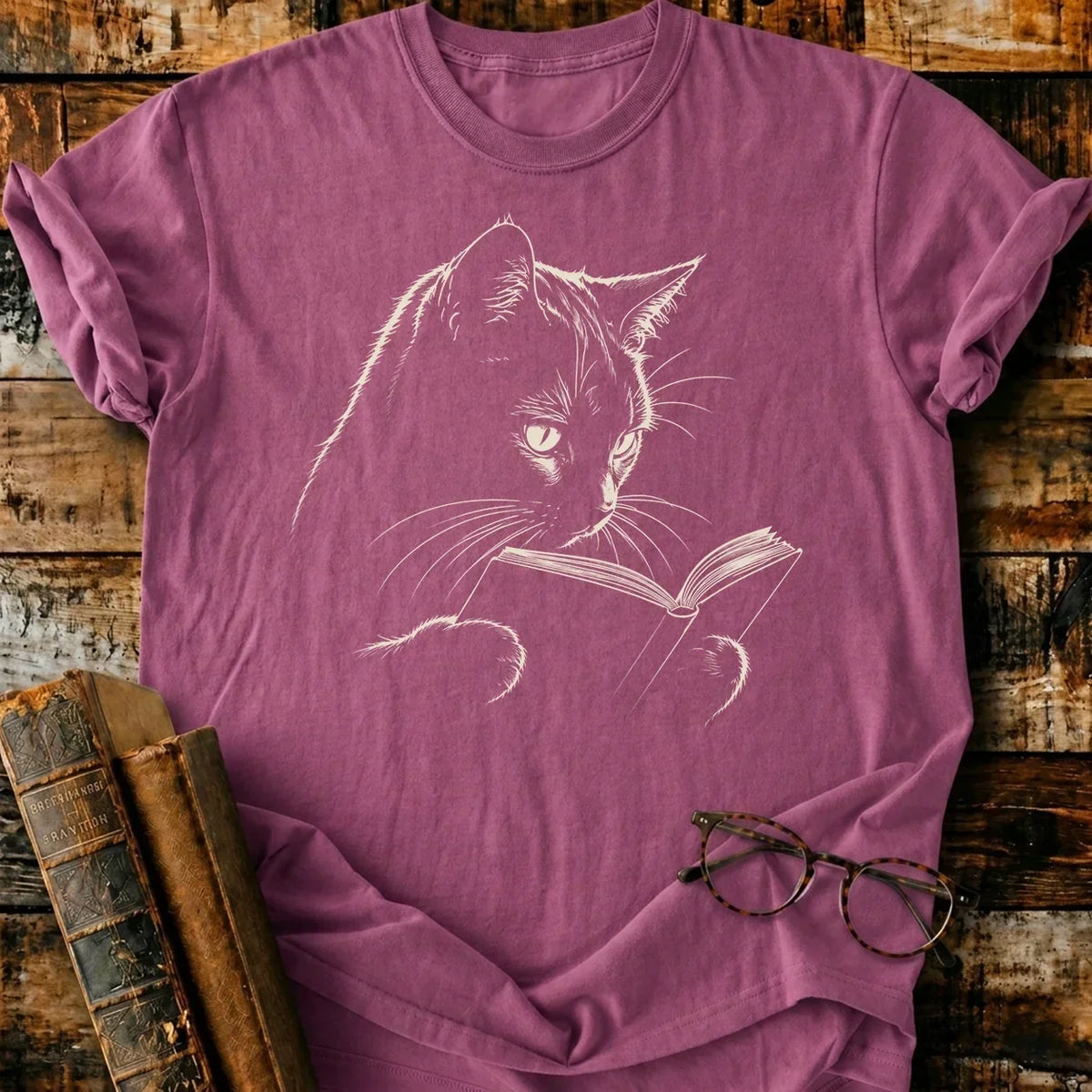 Bookish Cat T-Shirt