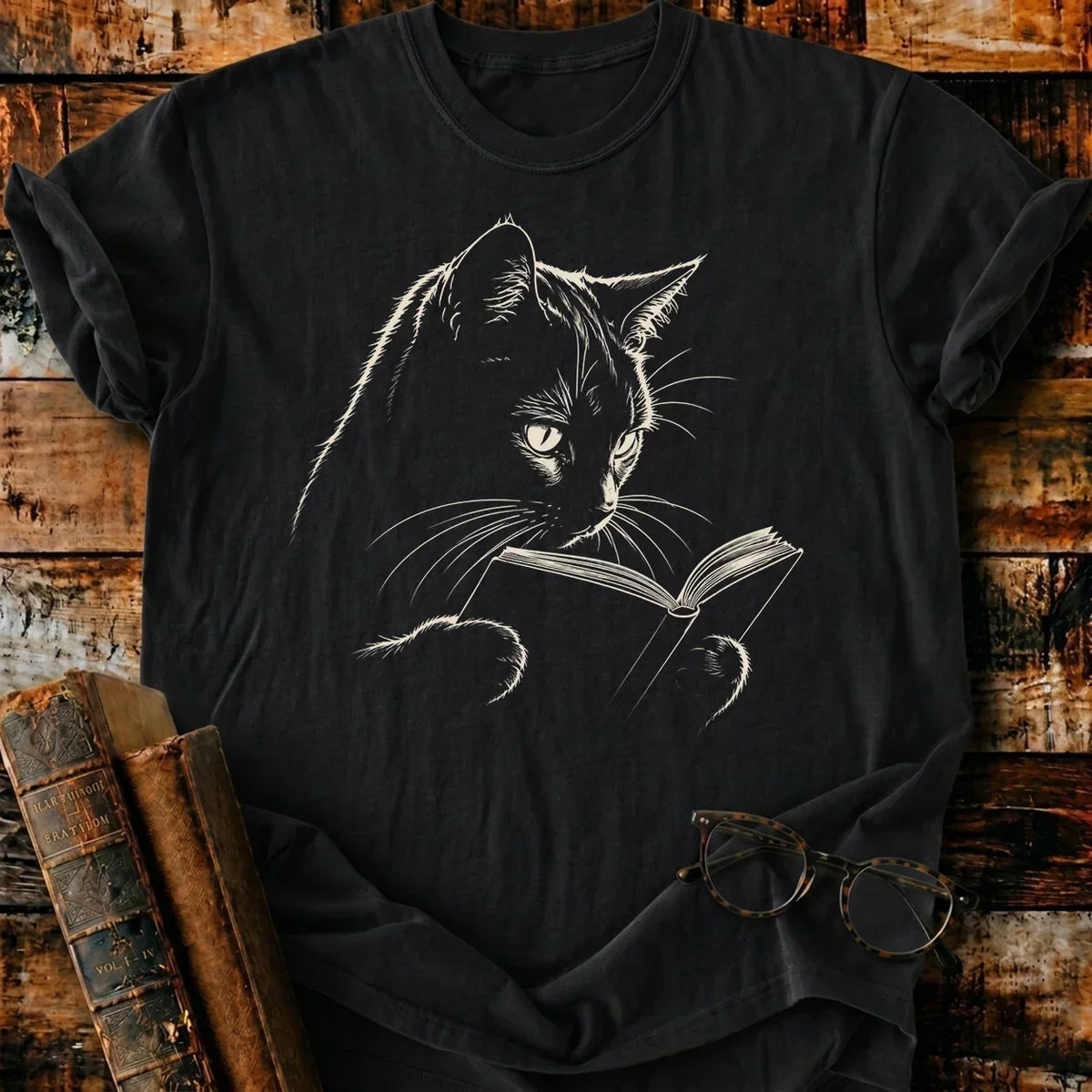 Bookish Cat T-Shirt