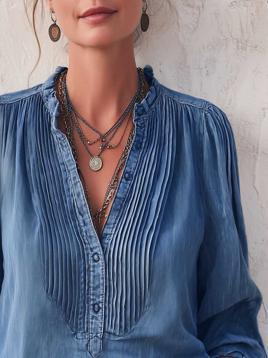 Bohemian Denim Top