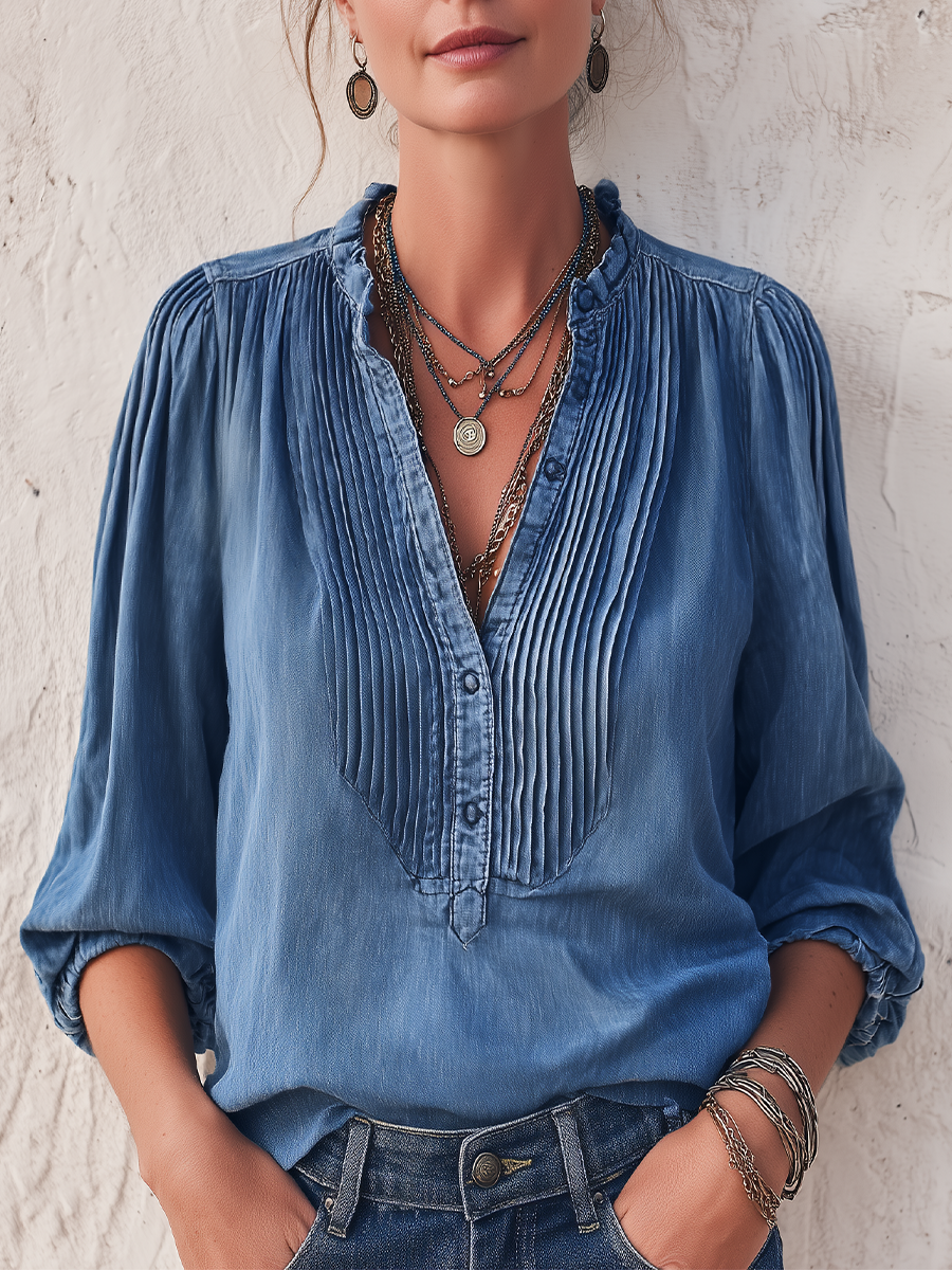 Bohemian Denim Top