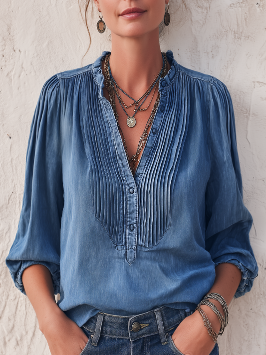 Bohemian Denim Top
