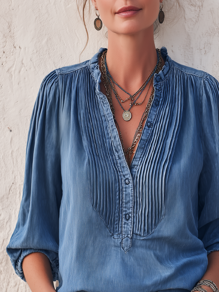 Bohemian Denim Top