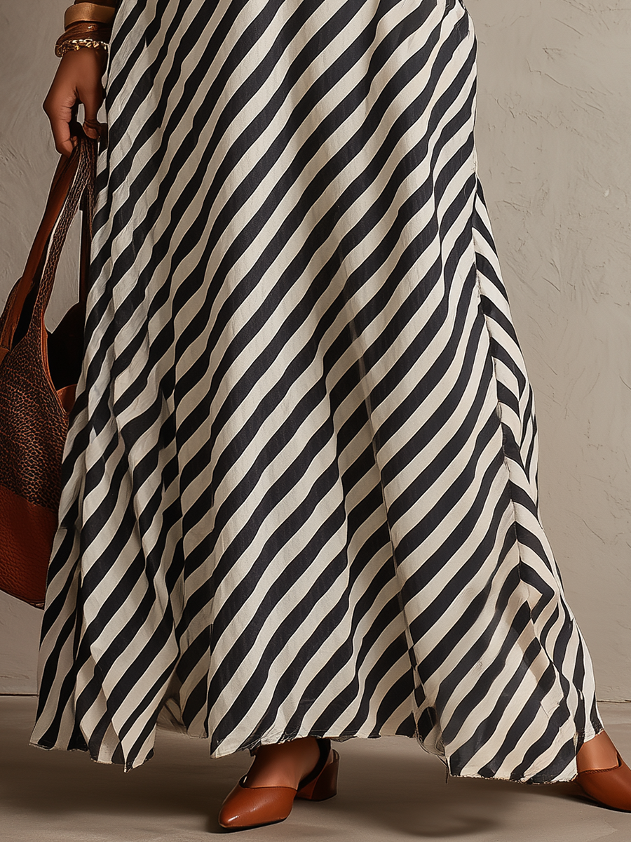 Effortless Striped Maxi Dress
