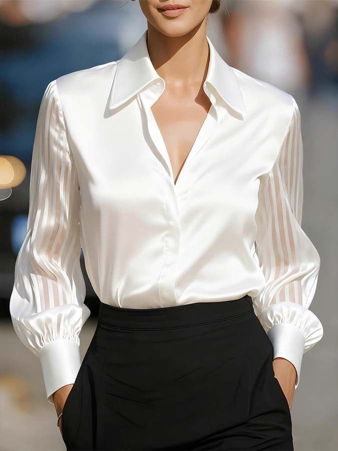 Women'S Casual Retro Long-Sleeved Shirt