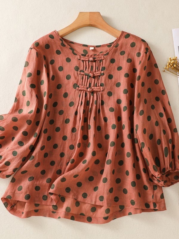 Women Embroidered Cotton Linen Tops