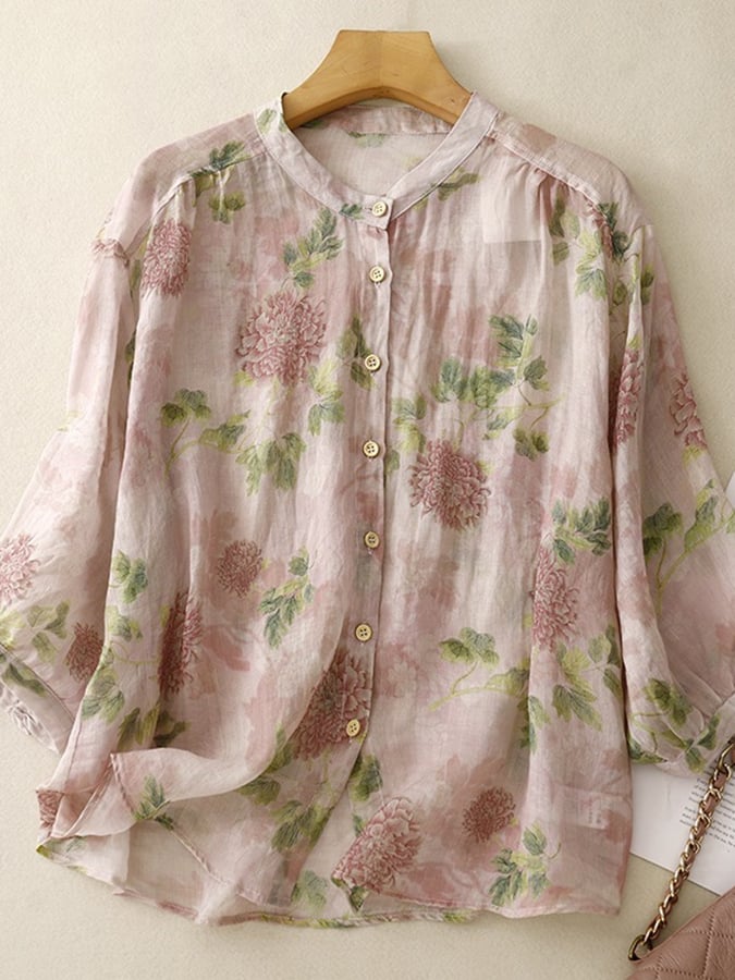 Women's Floral Print Casual Shirt