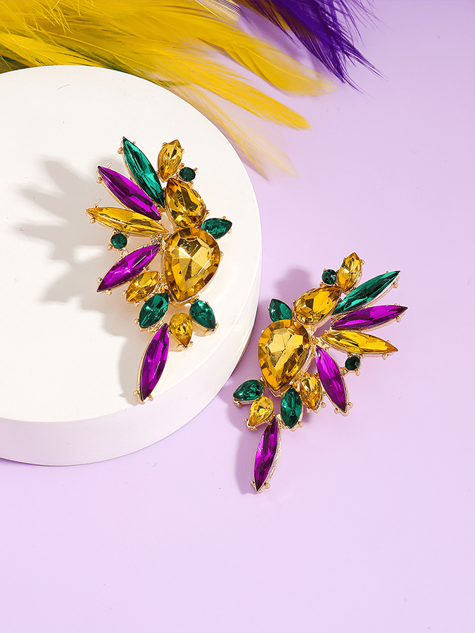 Carnival Geometric Flower Trendy Temperament Light Luxury Versatile Fashionable Earrings
