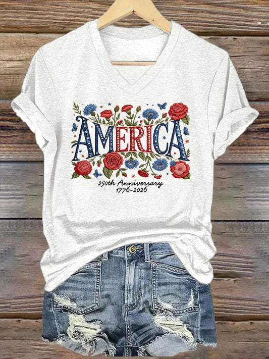 Women's Casual American 250 Commemorative T-shirt