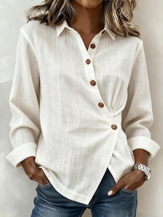 Women'S Casual Solid Short-Sleeved Top