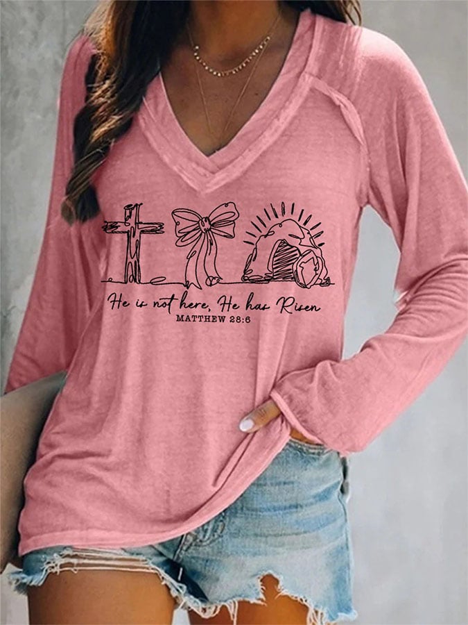 Women's Casual Printed Long Sleeve Top