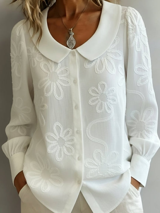 Women's Vintage Floral And Botanical Print Art Shirt