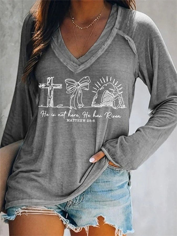Women's Casual Printed Long Sleeve Top