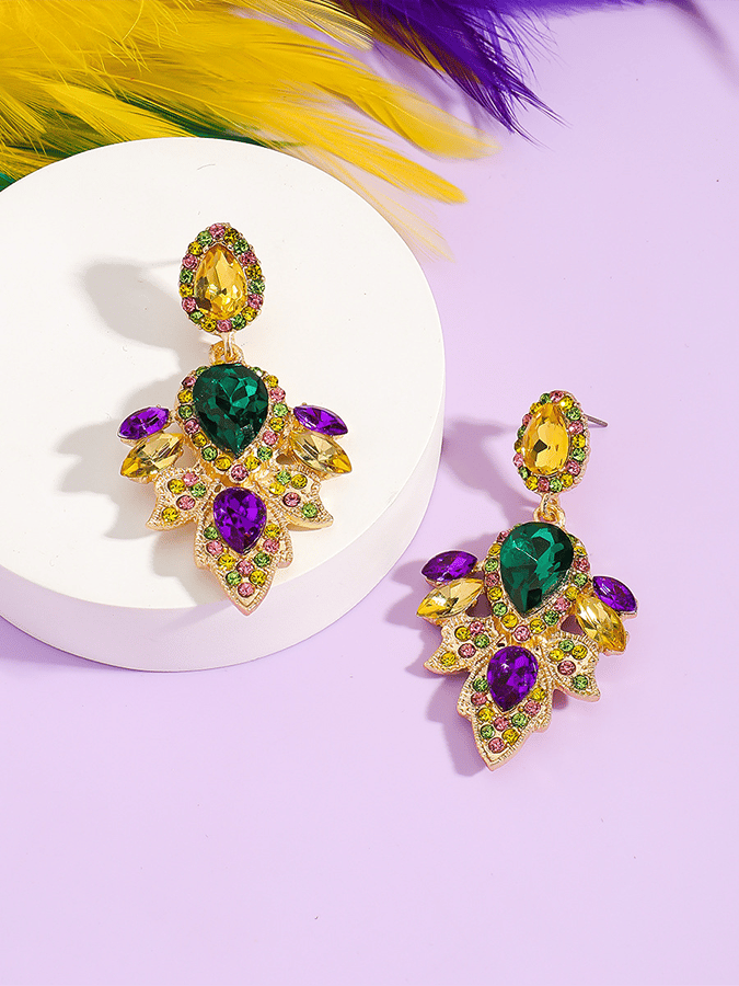 Carnival Geometric Flower Trendy Temperament Light Luxury Versatile Fashionable Earrings