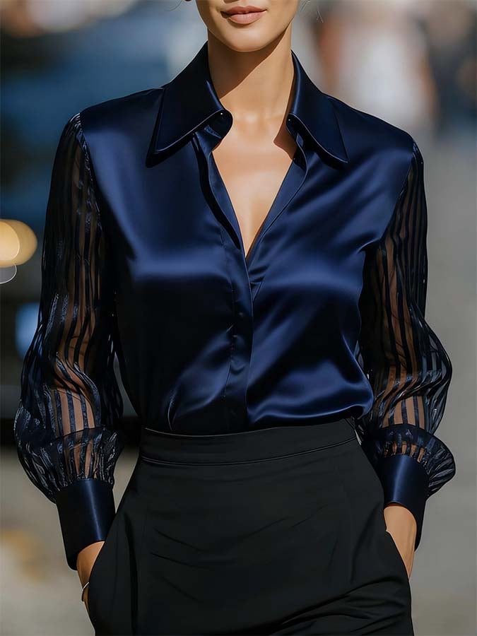 Women'S Casual Retro Long-Sleeved Shirt
