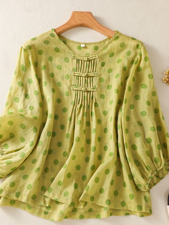 Women Embroidered Cotton Linen Tops
