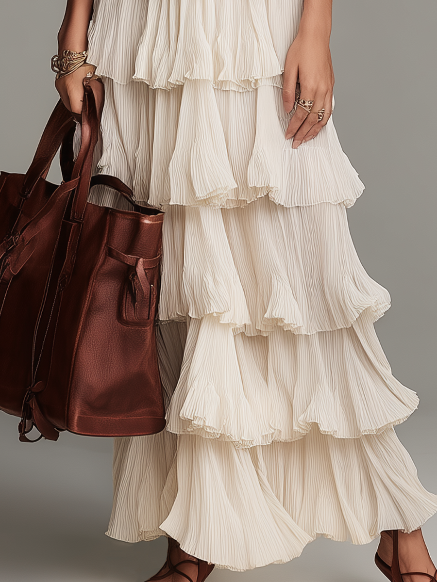 Romantic Tiered Ruffle Maxi Dress