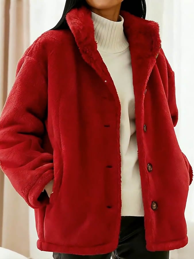Women'S Casual Loose Solid Color Jacket