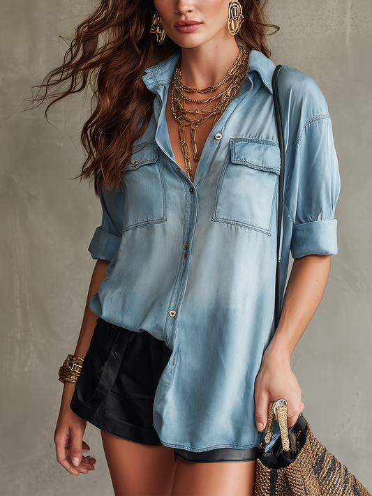 Casual And Stylish Denim Shirt