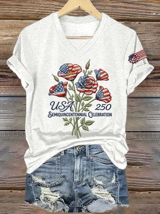 Women's Casual Printed Short-Sleeve T-Shirt
