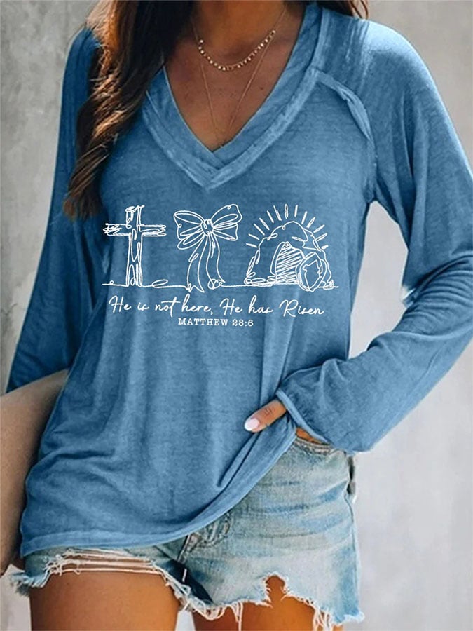 Women's Casual Printed Long Sleeve Top