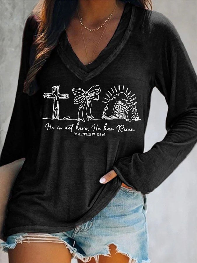 Women's Casual Printed Long Sleeve Top