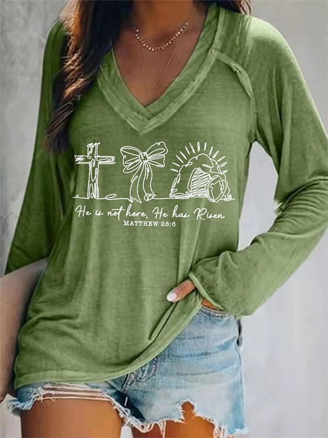 Women's Casual Printed Long Sleeve Top
