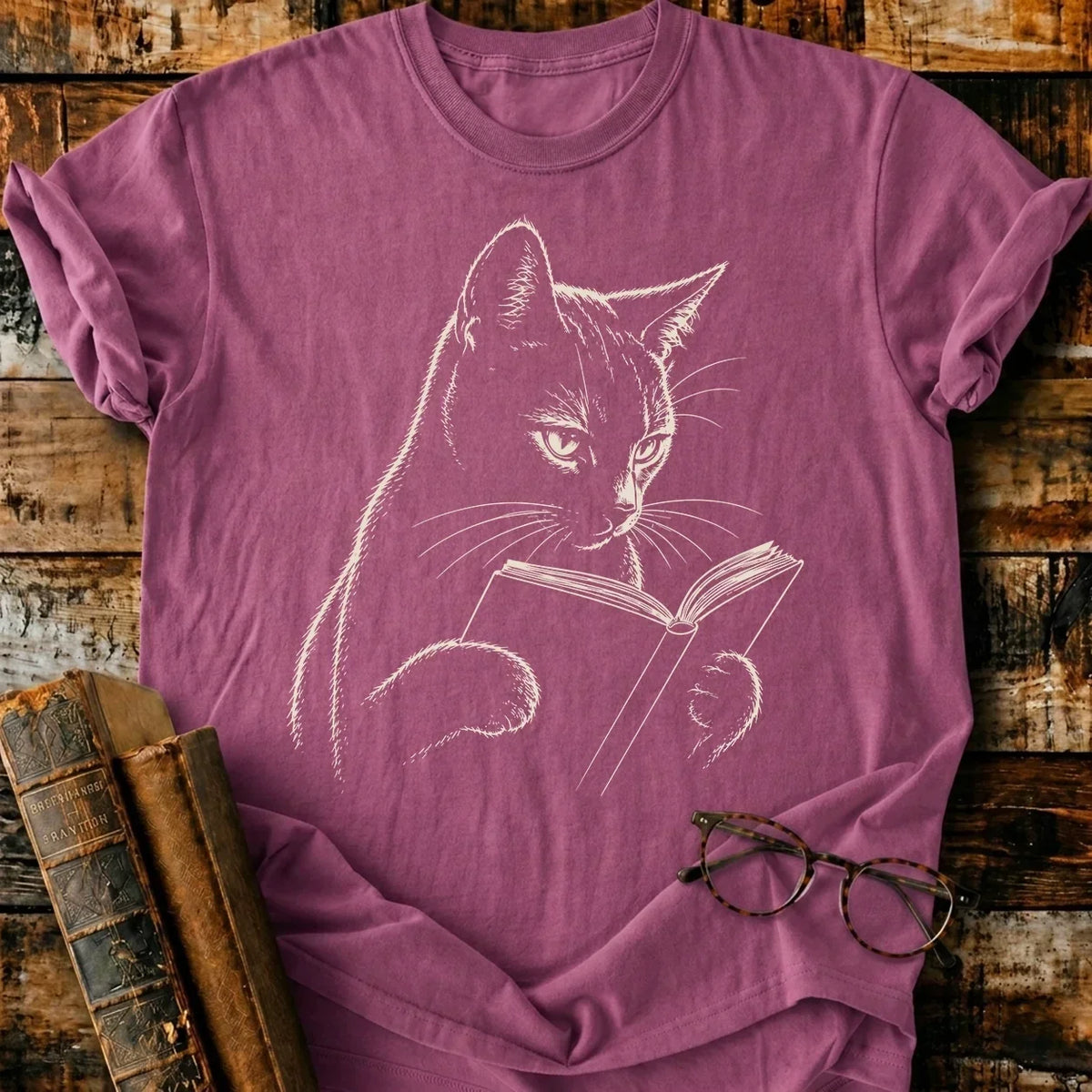 Russian Blue Reading T-Shirt