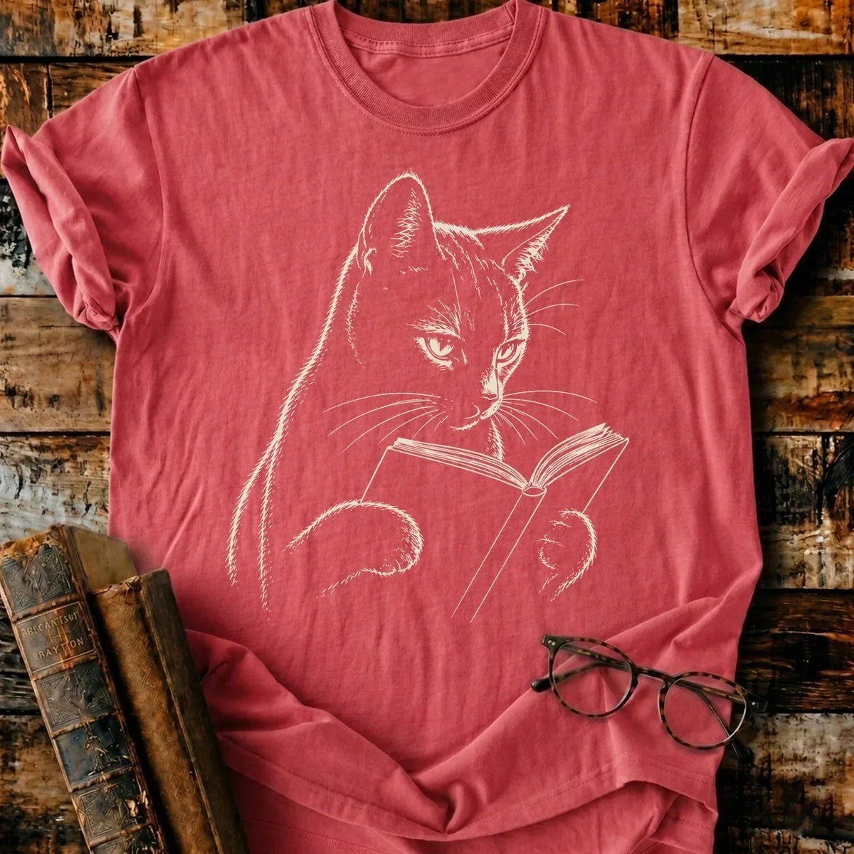 Russian Blue Reading T-Shirt