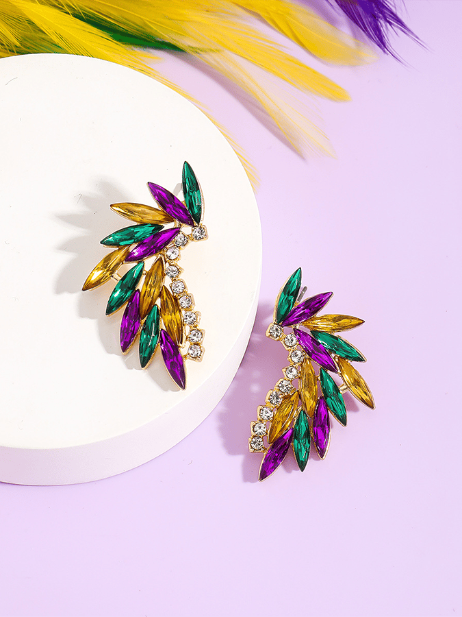 Carnival Geometric Flower Trendy Temperament Light Luxury Versatile Fashionable Earrings