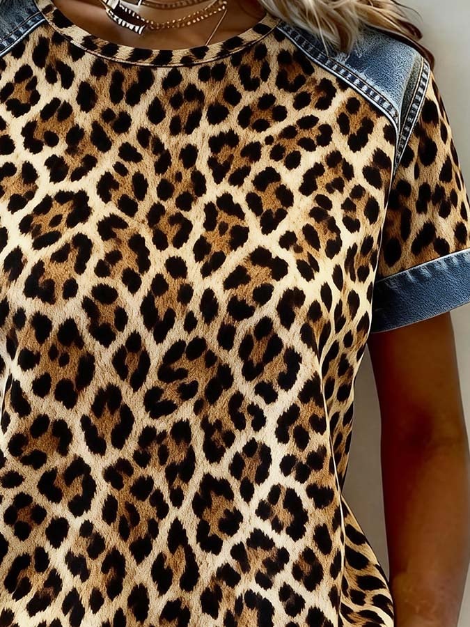 Women'S Casual Round-Neck Printed Top