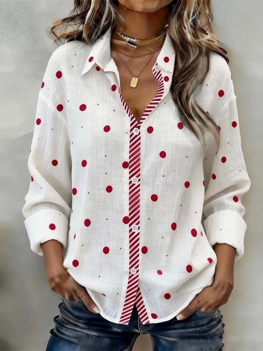 Women'S Casual Lapel Printed Shirt