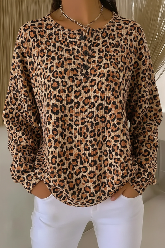 Women's Gradient Pattern Art Print Casual Waffle Sweatshirt RSWF1203