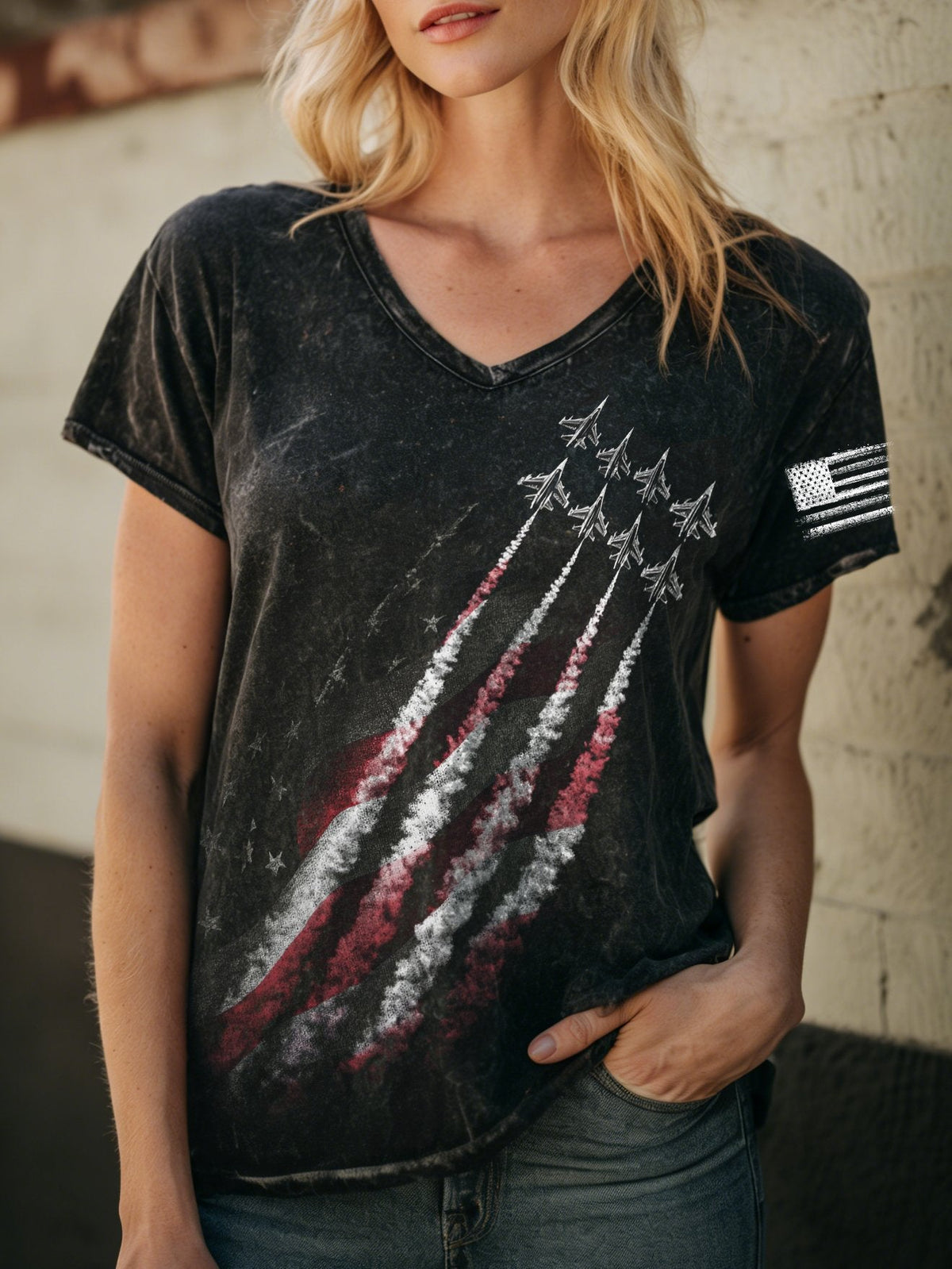 Women's Vintage American Founding 250th Anniversary Short-Sleeved T-Shirt