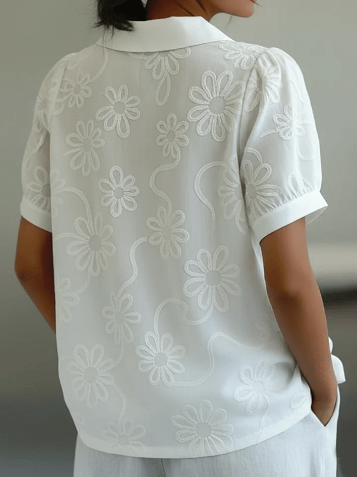 Women's Vintage Floral And Botanical Print Art Shirt