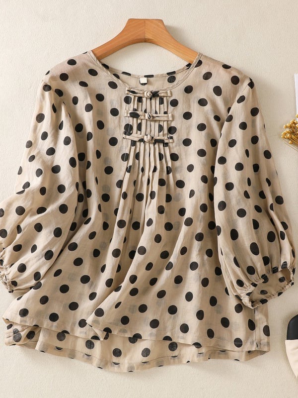 Women Embroidered Cotton Linen Tops