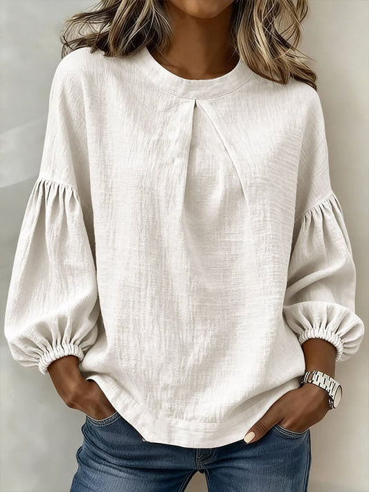 Women's Casual Solid Color Cotton Linen Shirt