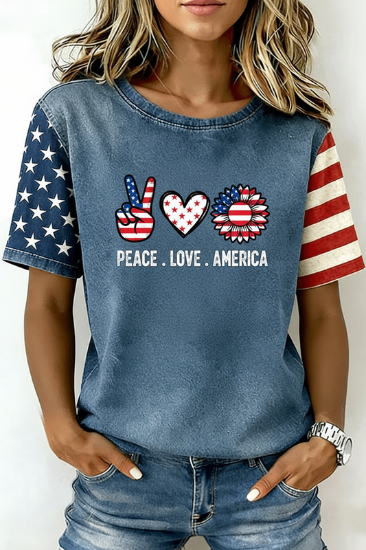 Peace Love America Short Sleeve T-Shirt