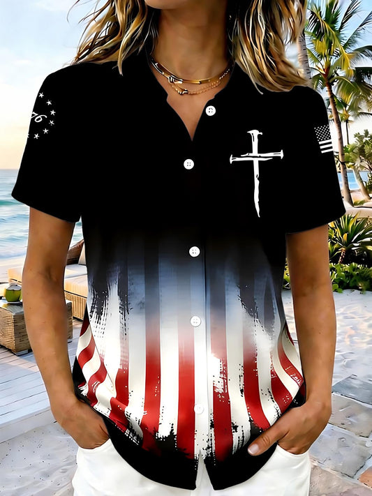 Independence Cross Women's Short Sleeve Shirts